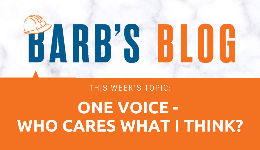 One Voice – Who Cares What I Think?