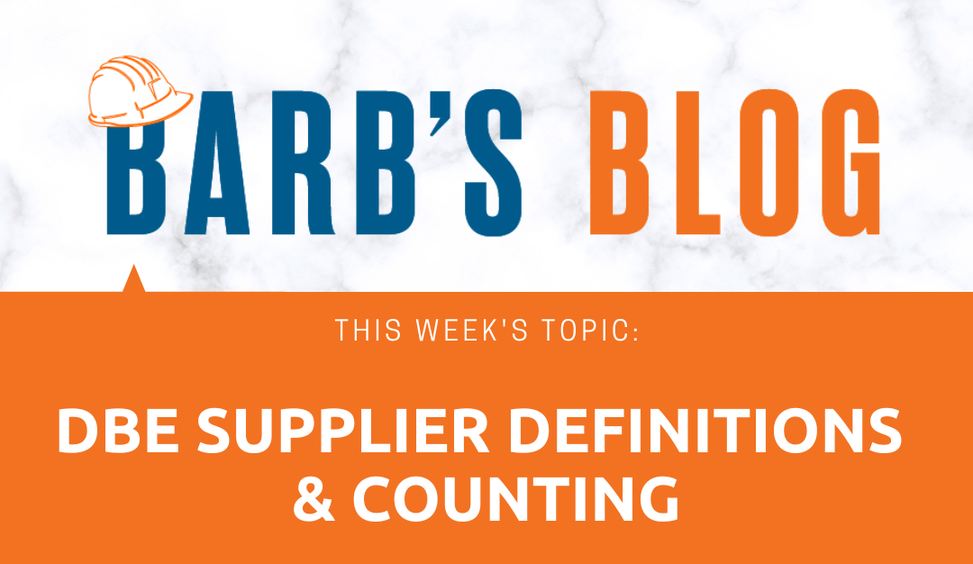 DBE Supplier Definitions & Counting