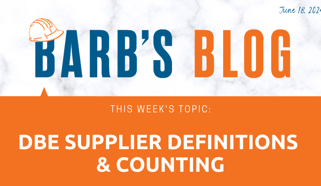 DBE Supplier Definitions & Counting